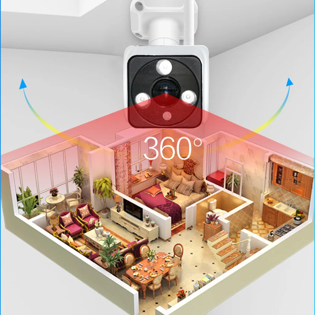 

Techege HD 1080P Wireless SD Card Slot Audio IP Camera 2.0MP wifi Security Camera Night Vision Metal Waterproof Outdoor Camera