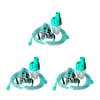

3 Pcs Disposable Oxygen Mask Child Adult Size Oxygen Inhaler Mask with 1.7M Oxygen Tube 3 Pcs