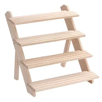 

1PC Cosmetics Storage Rack Desktop 4 Layers Trapezoid Cosmetics Organizer Makeup Display Shelf for Women Girls