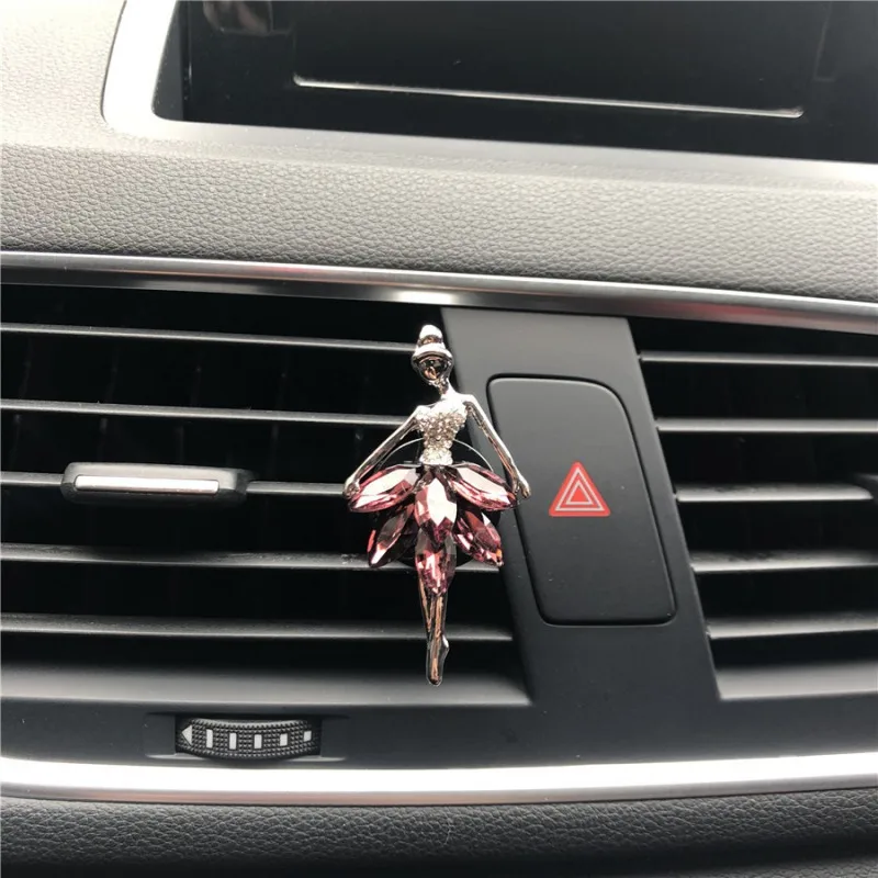 Горячая красивая модель Кристалл балетная девушка автомобиль духи клип рулевого колеса автомобиля бустерный мяч автомобиль экономное устройство Железный зажим