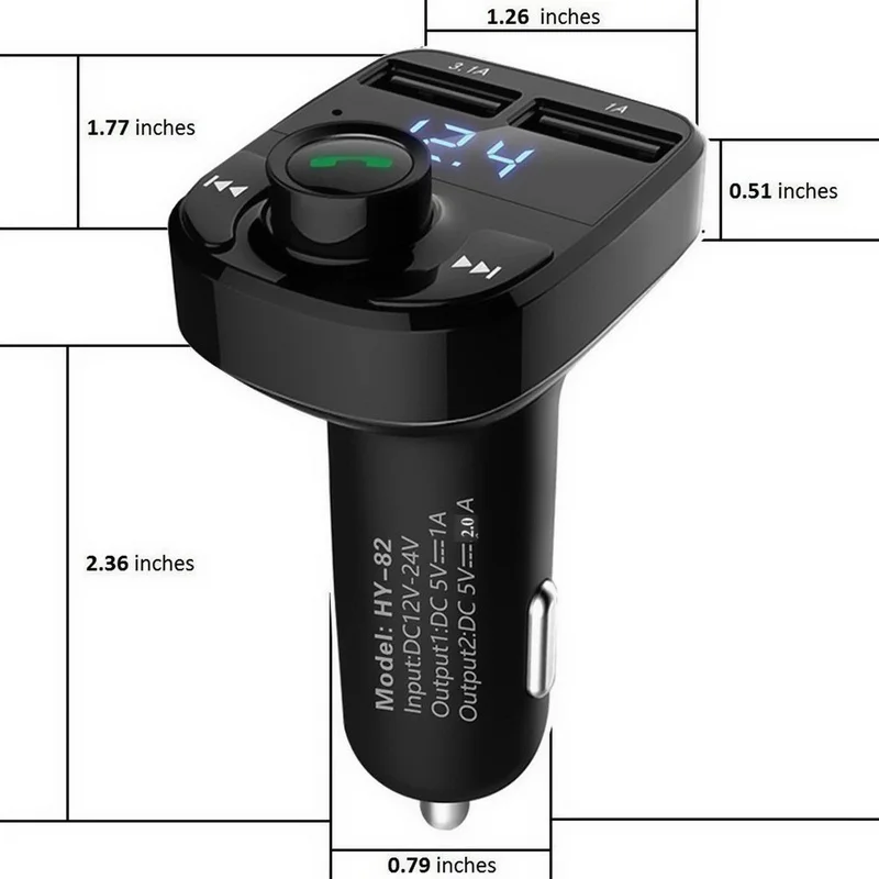 Автомобильный fm-передатчик Bluetooth 4,0 Авто mp3-плеер с 3.1A Быстрая зарядка двойной зарядное устройство USB ЖК дисплей Автомобильный fm-передатчик