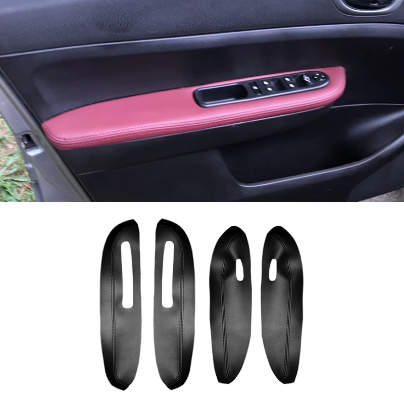 Ceny Dla Peugeot 307 2004 2005 2006 2007 2008 2009 2010 2011 2012 2013 4 sztuk podłokietnik na drzwiach samochodu Panel skóra z mikrofibry pokrywa wykończenia