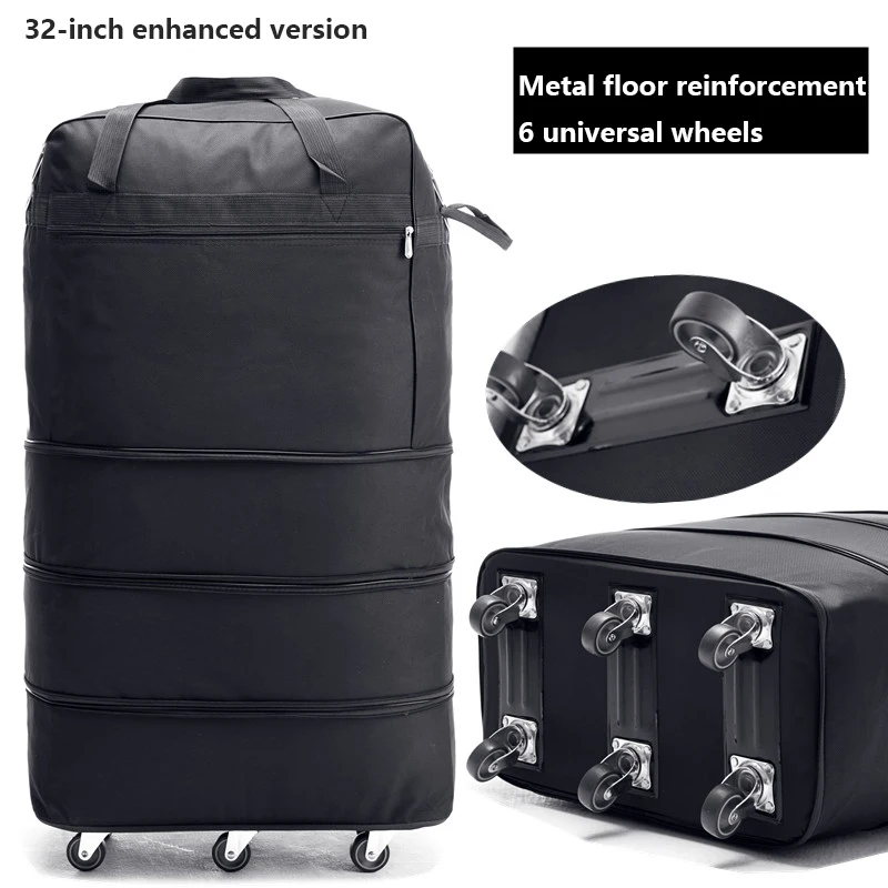 Najtaniej 158 przesyłka lotnicza bagaż o dużej pojemności za granicą walizka samolot przesyłka Cardan wheel składany bagaż