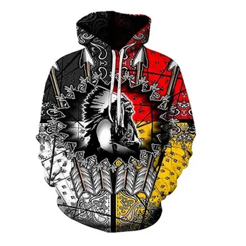

Native Indian Fashion Punk Harajuku 3D full Printed Hoodie/Sweatshirt/Jacket/Men Women hiphop casual Sportswear