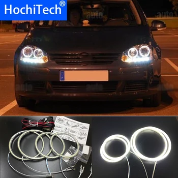 

HochiTech Ultra bright SMD white LED angel eyes halo ring kit daytime running light DRL for Volkswagen VW golf 5 MK5 2003-2009