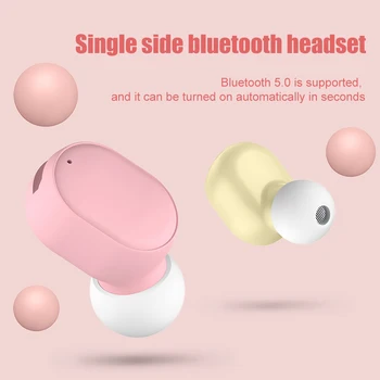 

5.0 Mini Cute Wireless Bluetooth Earphone S8 Single In-Ear Earbuds Noise Reduction Hi-Fi Sound Quality Headset For Smart Phone