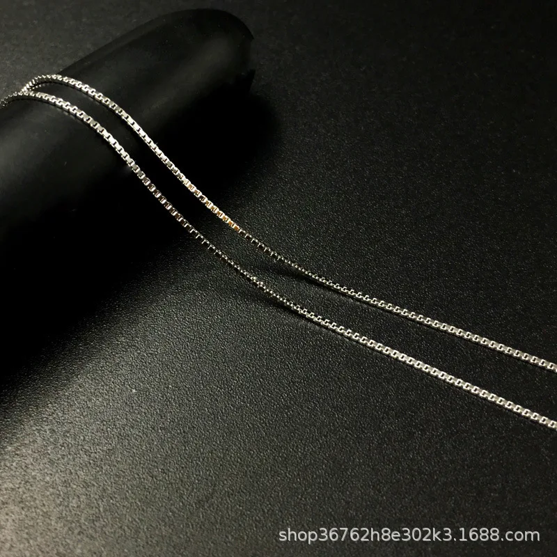 

S925 Silver Necklace Female Clavicle Box Aberdeen Silver Chain Accessories Decoration Fine Silver Necklace Fashion Popular