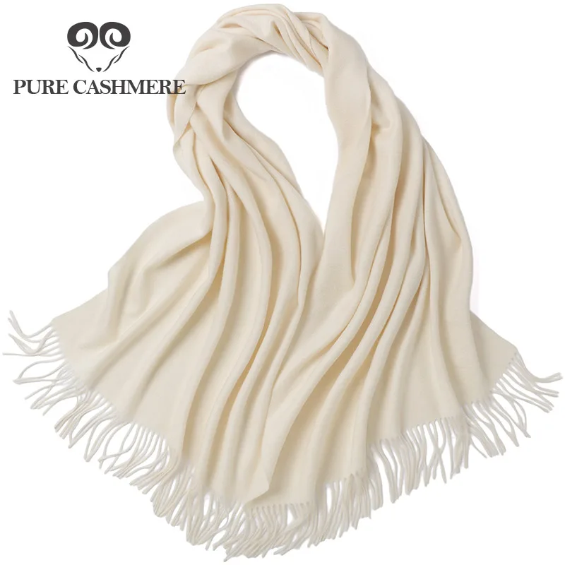 Pure 100% Cashmere Scarf women's Autumn Winter Men Warm Soft