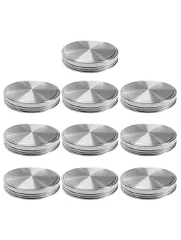 

10PCS Jar Lids Leak-proof 304 Stainless Steel Silicone Canning Covers