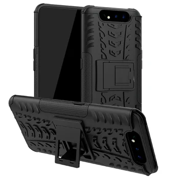 

30pcs/lot For Samsung Galaxy A80 PC+Soft Silicone Tyre Heavy Duty Armor Shockproof Hard Case with Stand For Samsung Galaxy A90