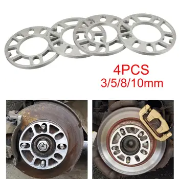 

4PCS 3/5/8/10mm Car Alloy Aluminum Wheel Spacers Adapter Shims Plate For 4/5 Stud Wheel 4x100 4x114.3 5x100 5x108 5x114.3 5x120