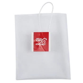 

1000Pcs5.5 X 7Cm Pyramid Tea Bag Filter Nylon Tea Bag Single String Label Transparent Empty Tea Bag