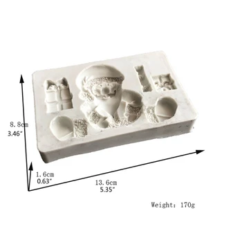 

3D Santa Claus Gift Box Resin Mold Silicone Christmas Featival Fondant Molds