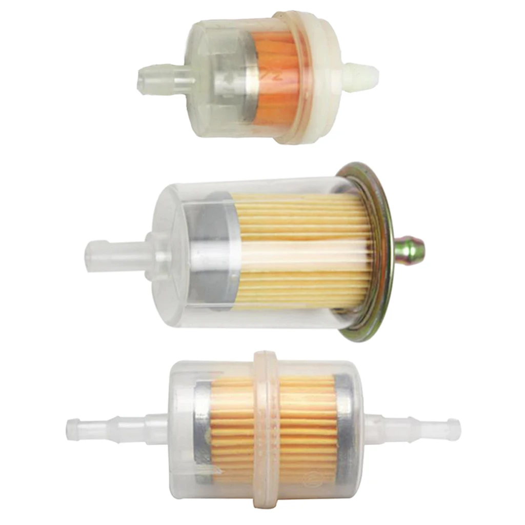 

3 Pieces 6mm 8mm 1/4'' 5/16'' Assorted Size Motorcycle Inline Oil Fuel Filter