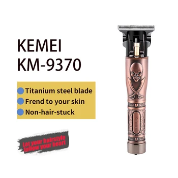 

KEMEI km-9370 Hair Clippers Cordless 0 Gapped Li Outliner T-Blade Beard Trimmer Hair cutter rechargable powerful hair trimmer