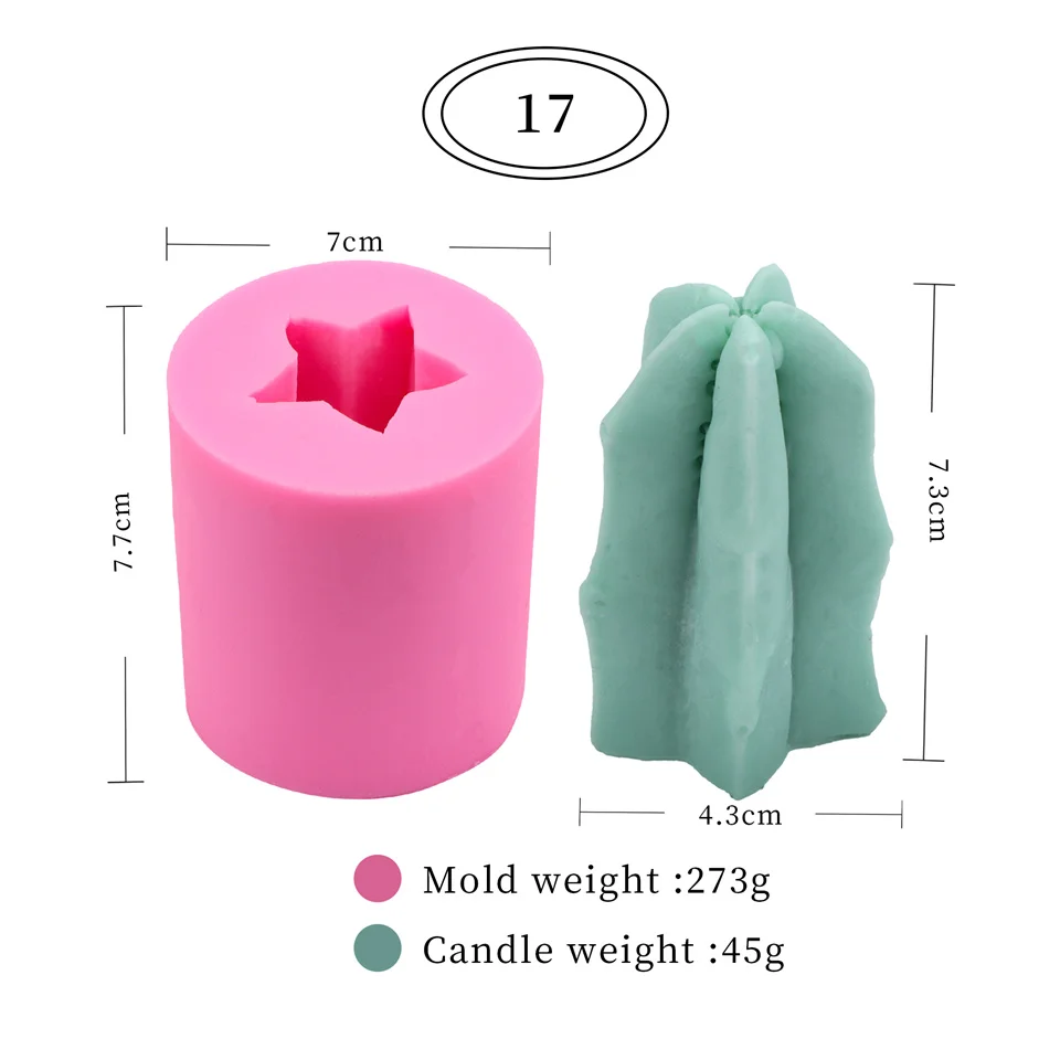 Succulent & Eucalyptus Silicone Mold for 3D DIY Aromatherapy and Crafting