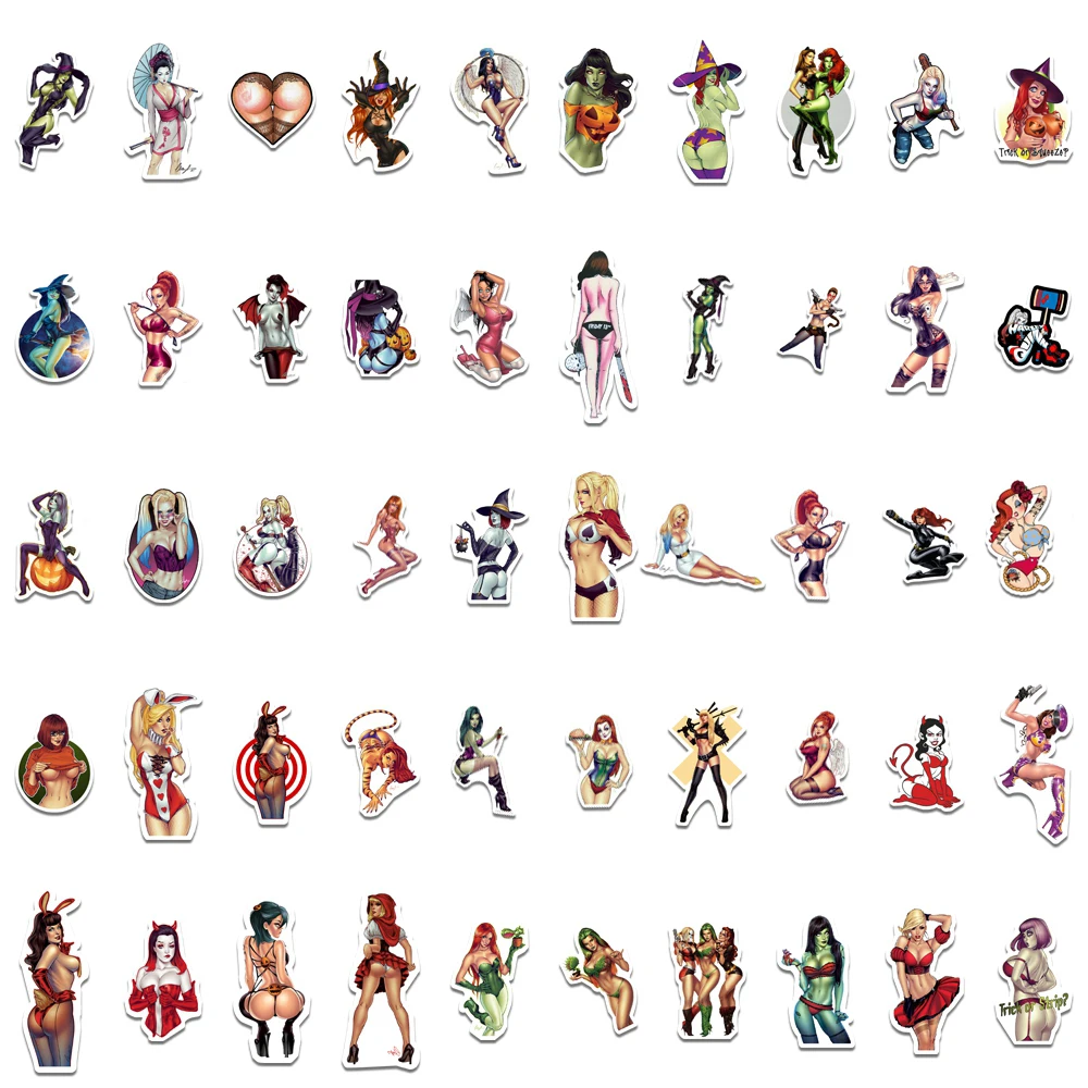 Sexy lady stickers DIY waterproof graffiti decals for laptop car motorcycle water bottle 10/50/100PCS fashion stickers decorative stickers car sticker decal
