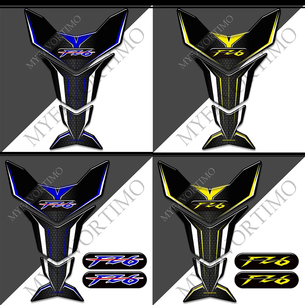 Motorcycle For Yamaha FZ6 FZ 6 S FZ6N Fazer Knee Decal Kit Gas Fuel Oil Emblem Logo Fairing Fender Windshield Stickers Tank Pad