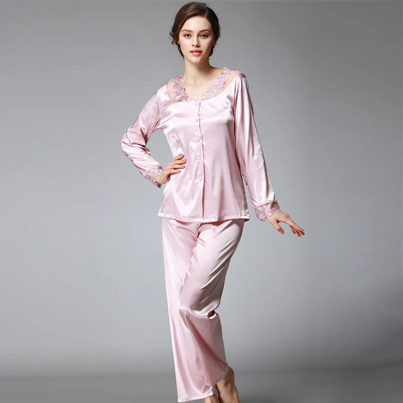 Nine Sleeves кружевной пижамный комплект весна женская летняя мужская пижама наборы пижама ночная рубашка пижамный комплект повседневная домашняя служба - Цвет: Color 2