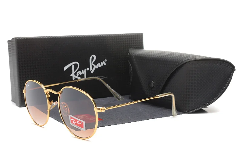 RayBan RB3447 солнцезащитные очки мужские классические RayBan круглые Светоотражающие Ретро солнцезащитные очки Oculos Gafas Shades RayBan поляризационные