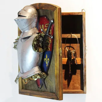 

MEDIEVAL EUROPEAN-STYLE NOSTALGIC WALL ORNAMENTS ARMOR DECORATION KEY BOX LIVING ROOM CAFE RESTAURANT ENTRANCE DECORATION