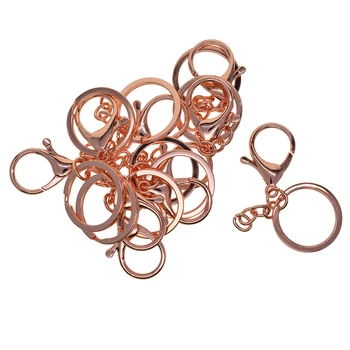 

10Pcs 68mm Metal Lobster Clasps Swivel Trigger Clips Snap Hooks Bag Key Ring Charms Findings - Rose Gold
