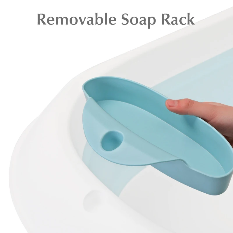 Baby Shining Bath Tub with Bath Toy/Net/Mat Newborn Shower Essential Home Baby Bathtub Folding Portable 0-6Y Baby Asscories Gift