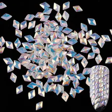 

3D Diamond Spangle Colorful Acrylic Nail Tips Unicorn Rhombus Nail Glitter Sequins UV Gel Polish for Nails Art Decoration Tool