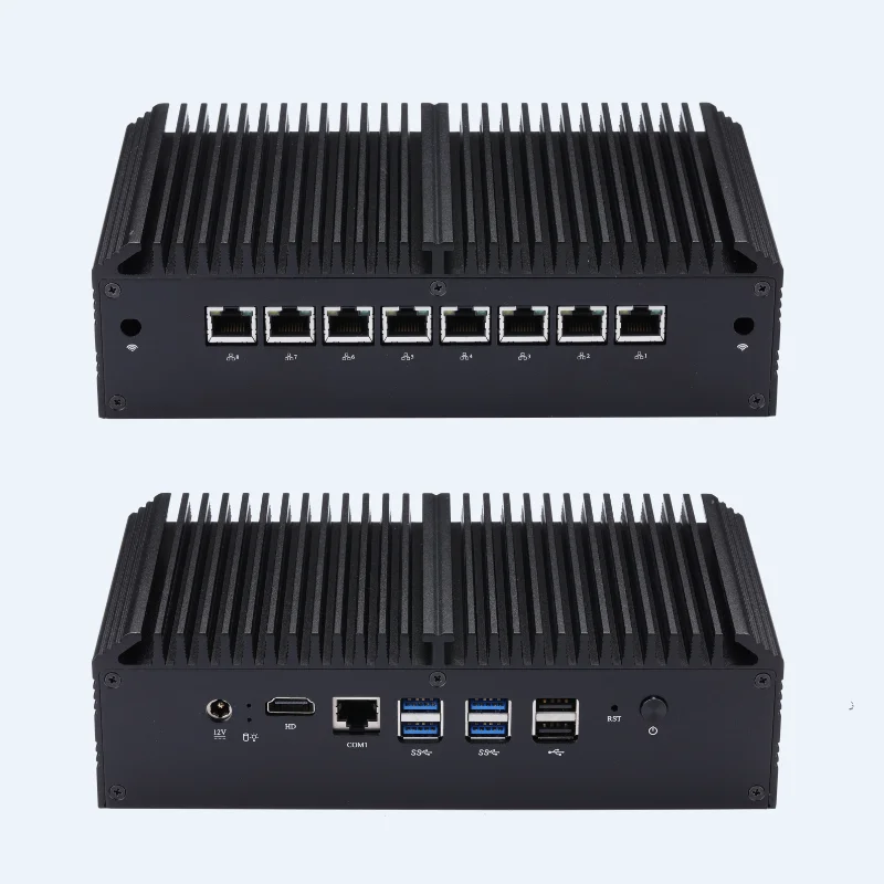 

Fanless Industrial Mini Pc 8 Ethernet I211AT I350 Celeron 3867U I3 8130U Firewall Router Server Barebone Desktop ESXI