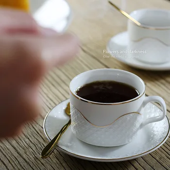 

Ceramic Coffee Cafe Cup Suit Gao File Simple Phnom Penh Dish Afternoon Tea Set Restaurant Hotel Crockery Espresso Cups Tasse