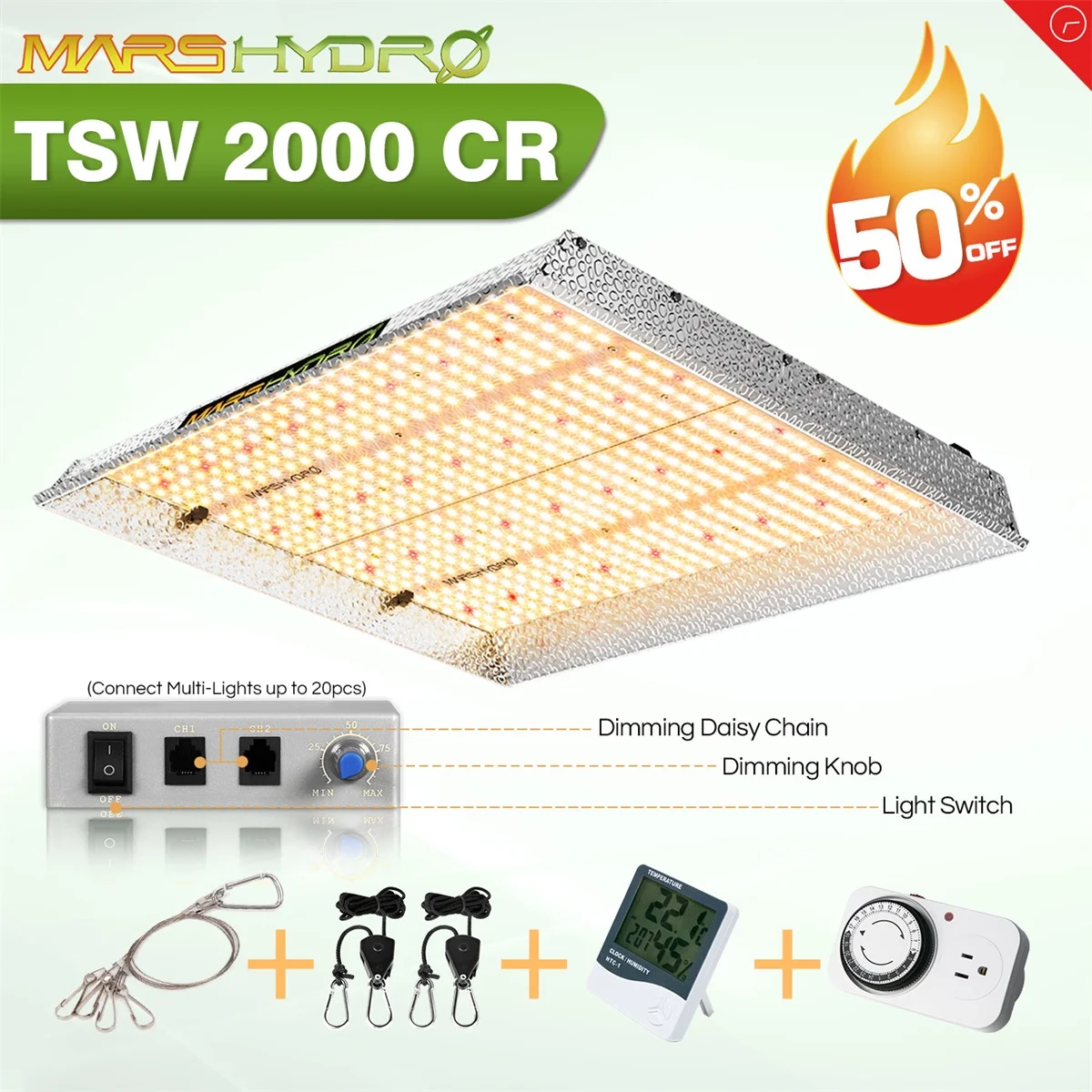 Mars Hydro TSW 2000W  300W Led Grow Light 684 Leds Full Spectrum Quantum Board Phytolamp Hydroponic System for Indoor Plants