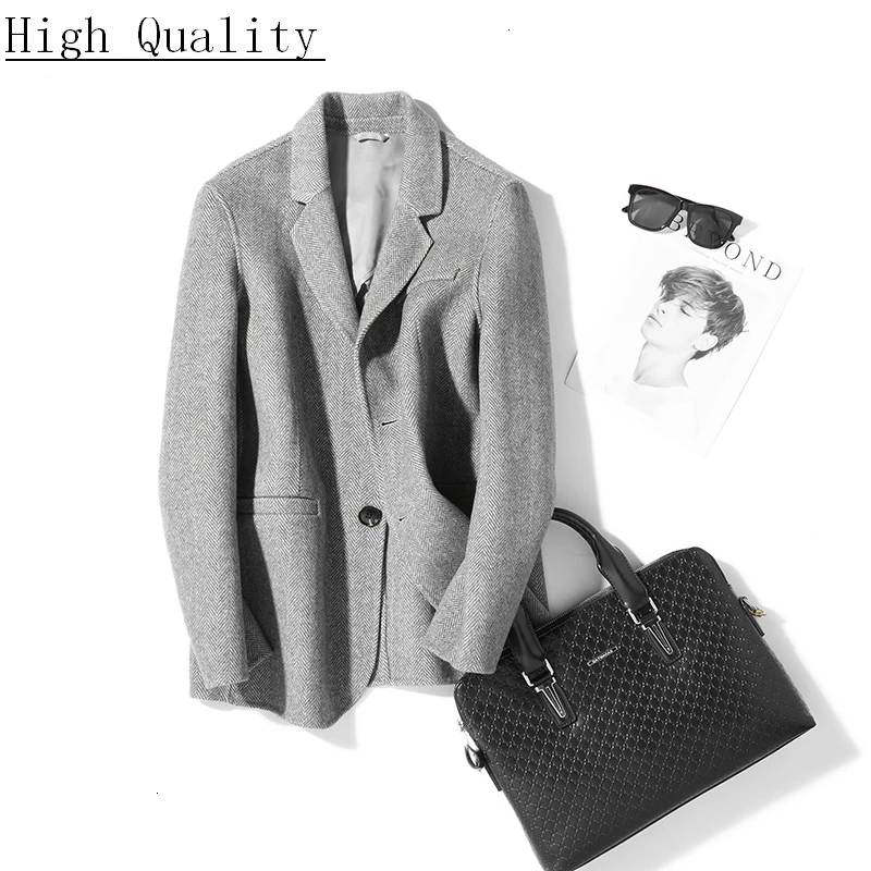 

Double-sided Wool Coat Casual Short Suit Man Jacket Overcoat Mens Coats and Jackets Casaco Masculino HS-19-00818 KJ1493