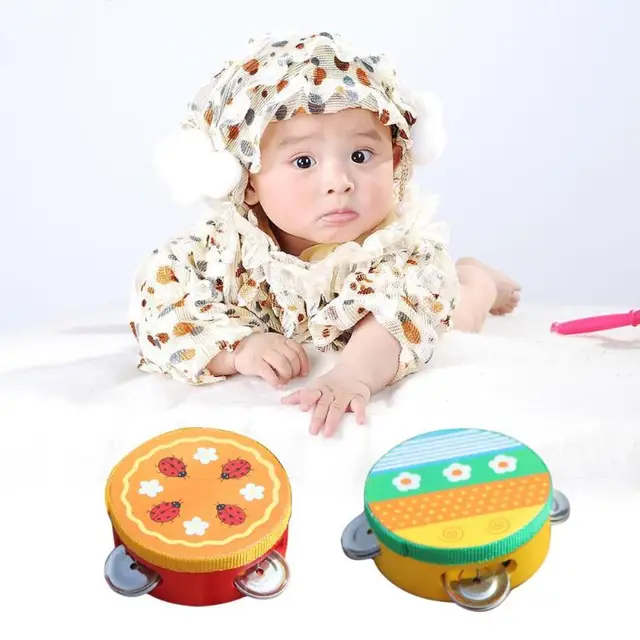 Children Kids Music Toys Educational Cartoon Mini Musical Beat Instrument Hand Drum Baby Gifts 3