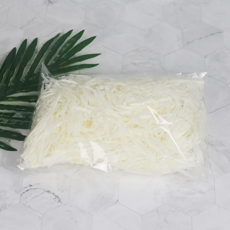 White Наполнитель подарочной коробки для конфет, украшения из рафии, бумажная упаковка для свадьбы, дня рождения, магазина UYT - Цвет: White