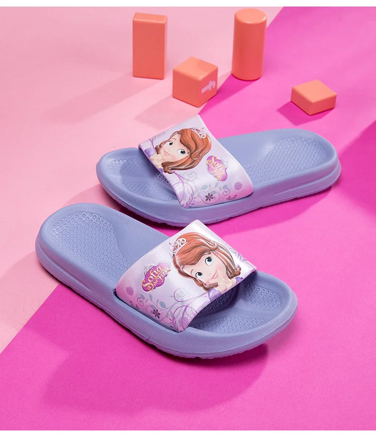 Sapatos de Praia Sofá do Bebê Original Disney Crianças Princesa Meninas Chinelos Não-deslizamento Respirável Moda Verão Childr Mod. 312085 4 Computers & Electronics