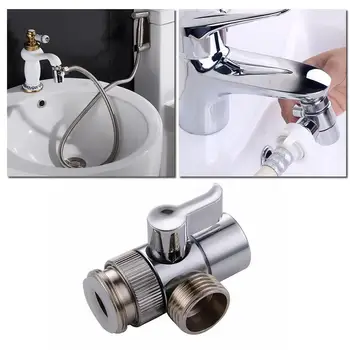 

Washbasin Faucet, Three-Way Automatic Washing Machine Pipe Inlet Adapter, And One Valve, Inlet Outlets Two Diverter I2L6