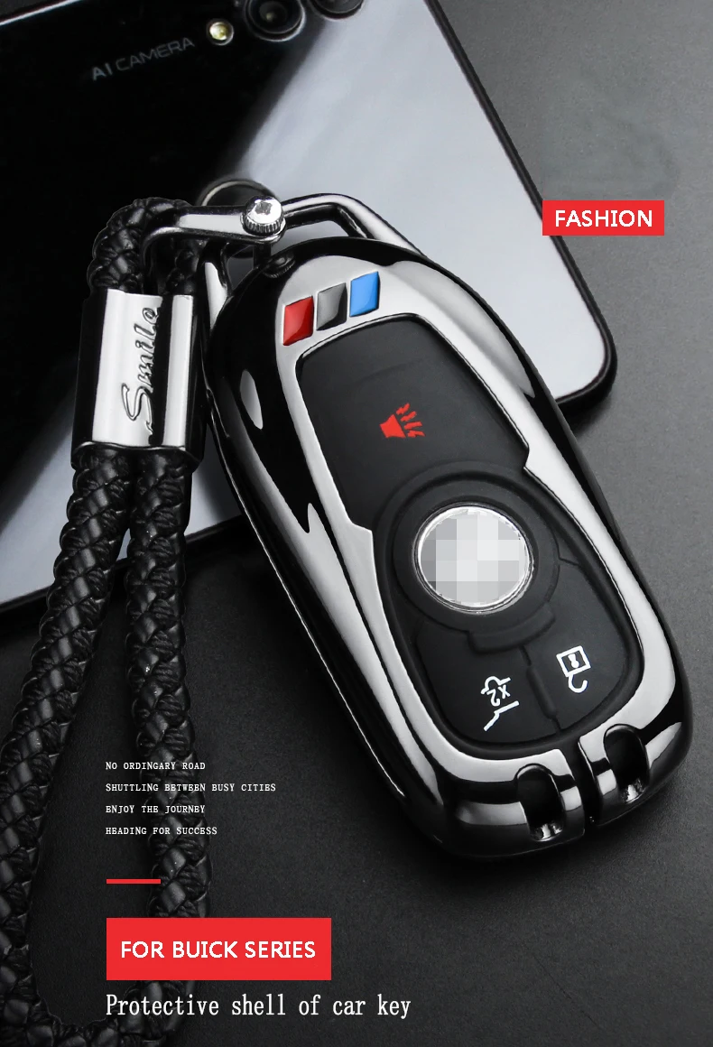 Чехол для ключей автомобиля из цинкового сплава, брелок для Buick Envision Enclave Encore LaCrosse GL8 fit OPEL Astra, пульт дистанционного управления, автостайлинг
