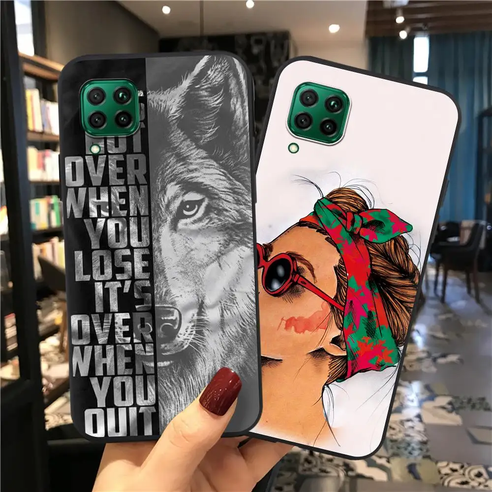 Для девочек задняя крышка чехол для телефона Huawei Nova6 SE/P40 lite женщин силиконовый