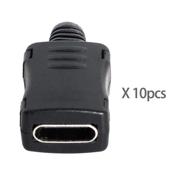 

DIY 4pin USB 2.0 Type C Female Socket Connector SMT type with PC Board & Housing & 3.0mm SR 10set