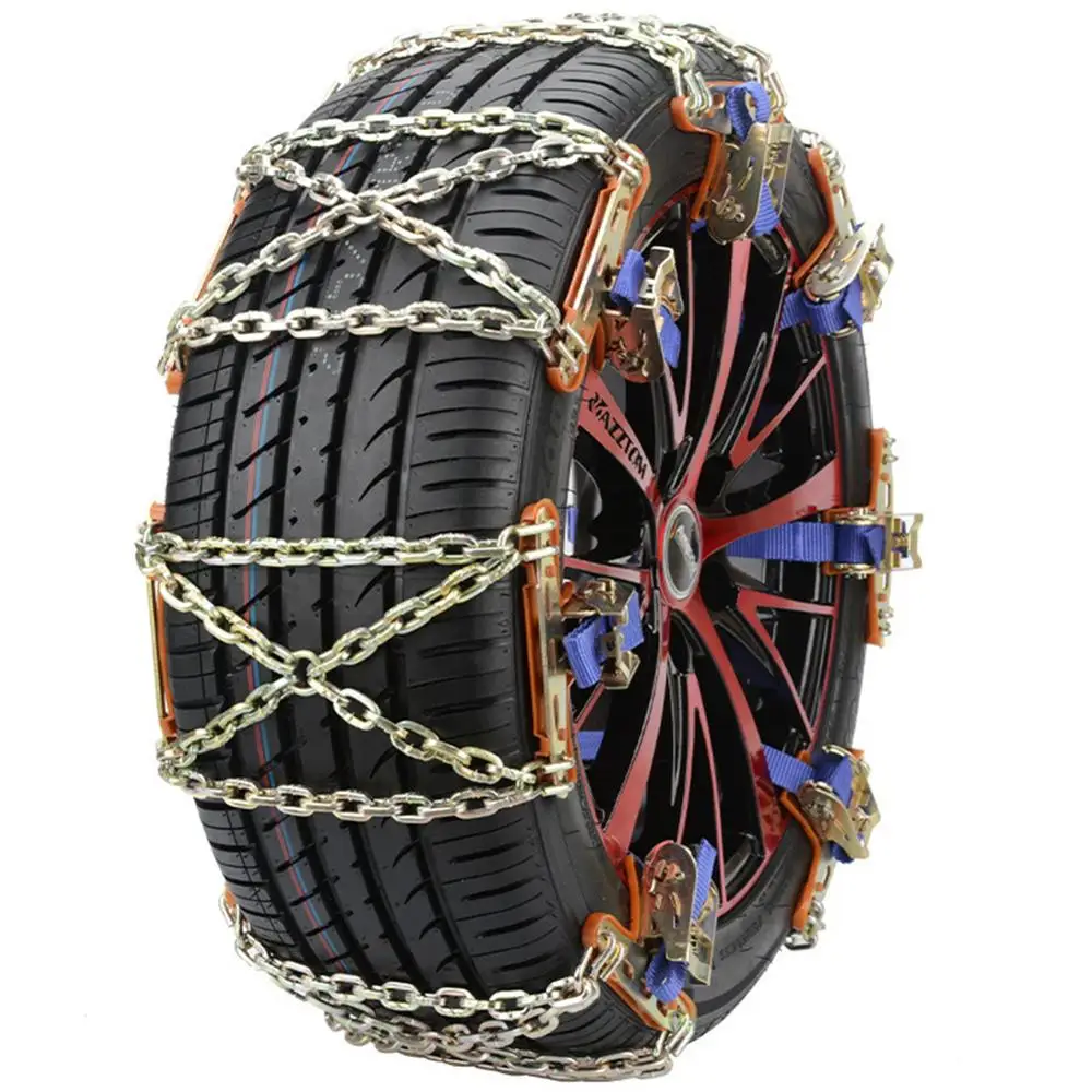 HiMISS Universal Steel Truck Car Wheels Tyre Snow Ice Chains Winter Anti-skid Vehicles SUV Wheel Chain - Цвет: Черный