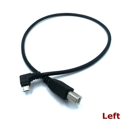 Enhanced Micro USB to USB B - Type Data Cable for Mobile Devices and Peripherals (Left  60cm)