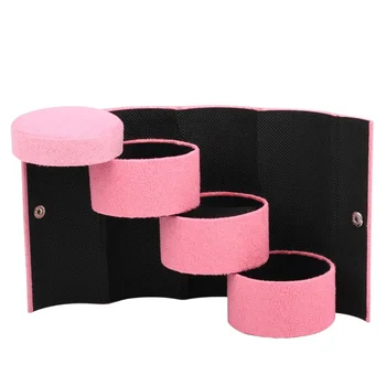 

Fowecelt 3 Layers Rotatable Jewelry Display Box Make Up Organizer for Earrings Necklace Ring Storage Container Women Gifts