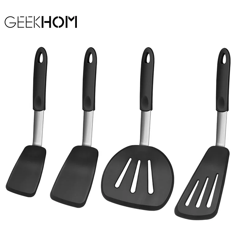 

Silicone Spatula Set Non Stick Cookware Set Utensils Heat Resistant BPA Free Non Toxic Spatulas For Cooking Baking