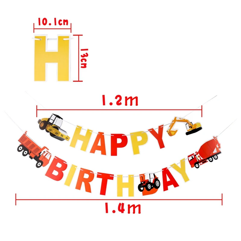 Taoup 10 шт. автомобильные воздушные шары для грузовиков латексные строительные машины тематические вечерние украшения для вечеринки на день рождения для мальчиков - Цвет: Truck Banners 3