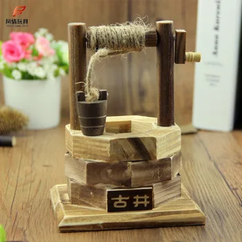 

Home Decoration Creative Office and Home Decoration Decoration Antique Wooden Wells Wooden Crafts Imitation Wells