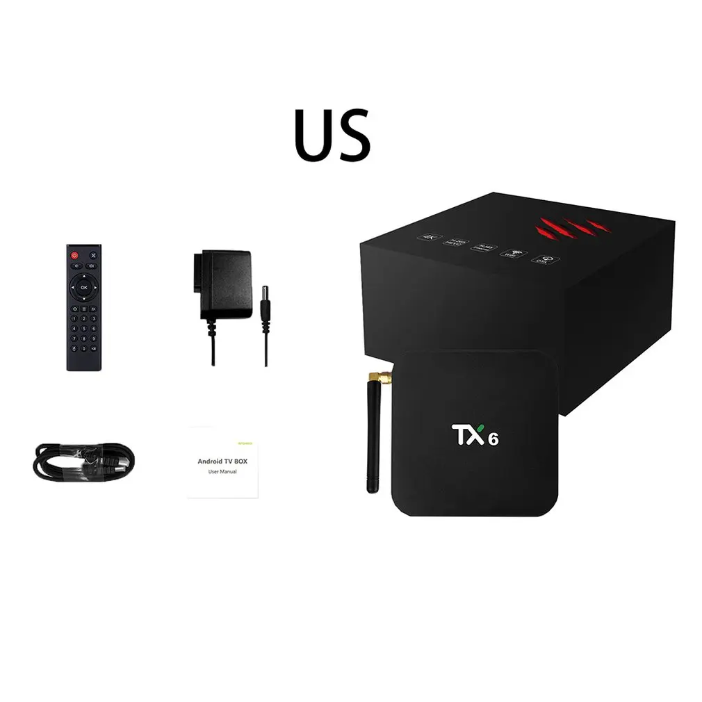 TX6 Android 9,0 Смарт ТВ приставка Allwinner H6 четырехъядерный Поддержка 2,4G беспроводной wifi 4G 32G телеприставка медиаплеер