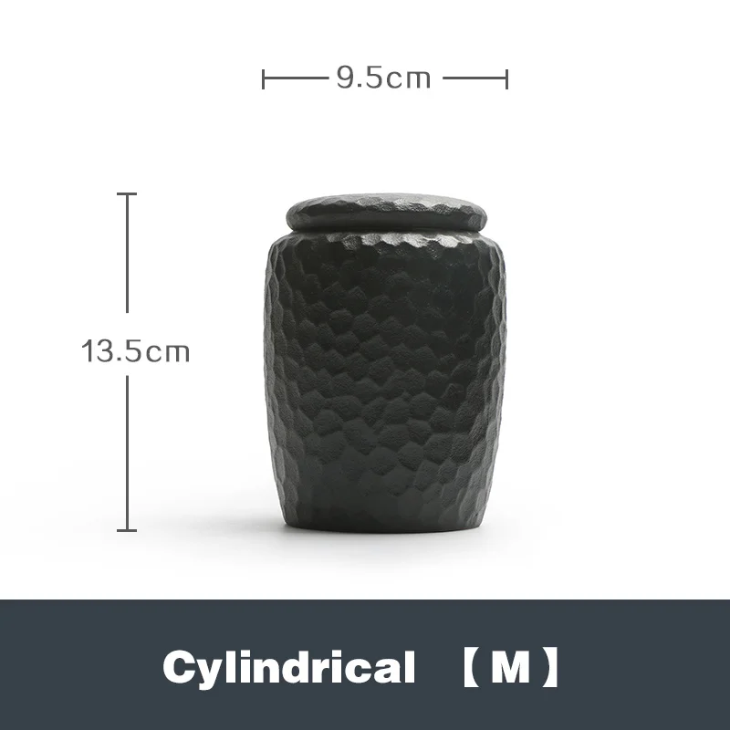 Cylindrical M Прах питомца урна гончарные погребальные урны человека Cremate пепельница погребение дома в нише коломбария Дзен-как живого стиля памятник - Цвет: Cylindrical M