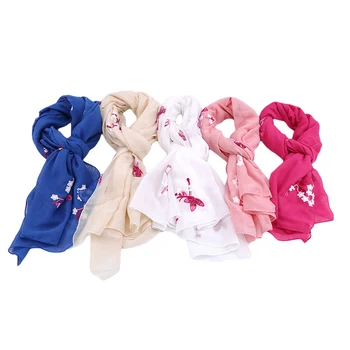 

Embroidery scarf fashion embroidered national wind of new fund of 2019 autumn winters is cotton and silk scarf