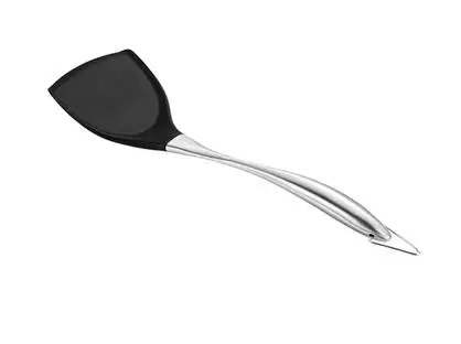 Spatula Силиконовая антипригарная суповая ложка/лопатка-Тернер, нержавеющая сталь, длинная ручная работа, жаростойкое яйцо, блинная металлическая кулинарная лопатка, посуда - Цвет: Spatula