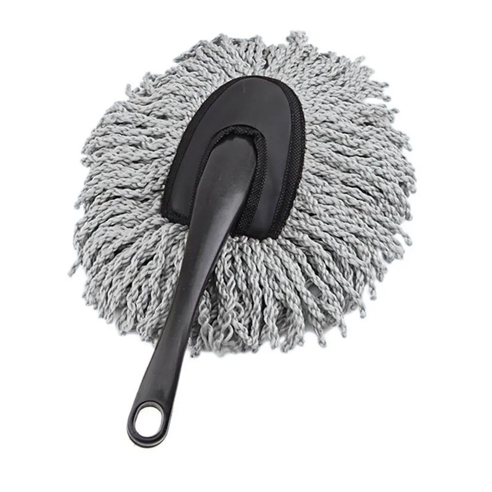 Vehemo with Handle for Car Cleaning Brush Car Wash Brush Cleaning Brush Window Mop Home Auto Detailing Automobile Dust Removal - Цвет: Gray